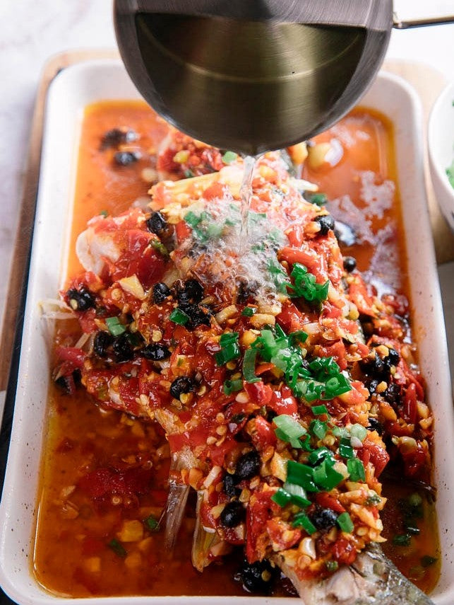 Steamed Fish with Chili Bean Sauce