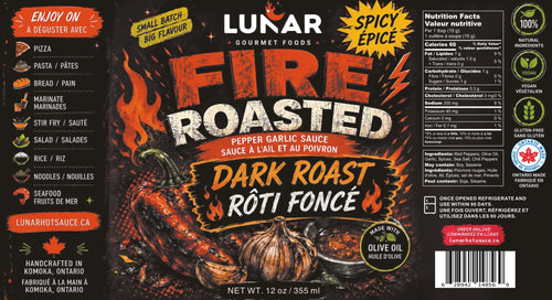 DARK ROASTED FIRE ROASTED PEPPER & GARLIC SAUCE (SPICY)